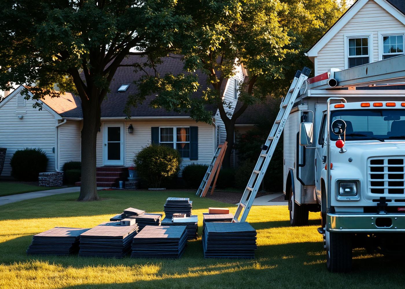 Roofing worksite